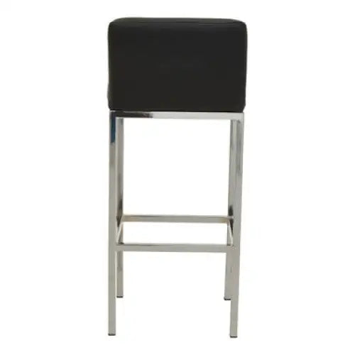 Baina Black And Chrome Finish Bar Chair - Bar Stool