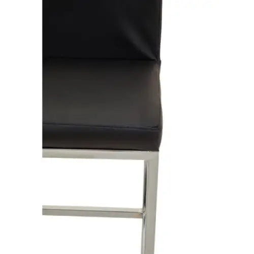Baina Black And Chrome Finish Bar Chair - Bar Stool
