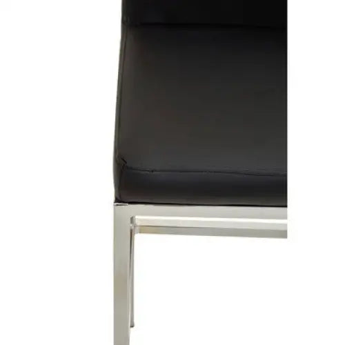 Baina Black And Chrome Finish Bar Chair - Bar Stool