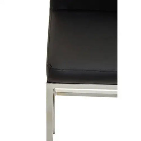 Baina Black And Chrome Finish Bar Chair - Bar Stool