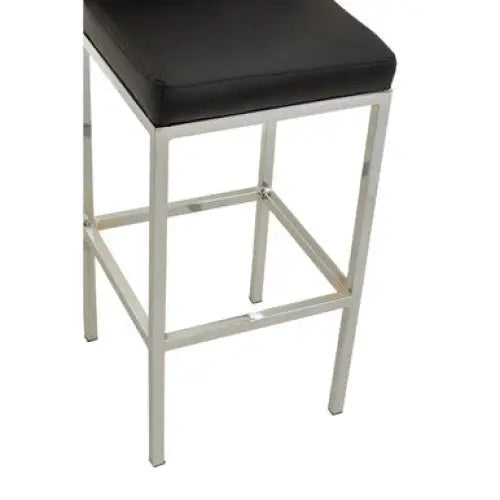 Baina Black And Chrome Finish Bar Chair - Bar Stool