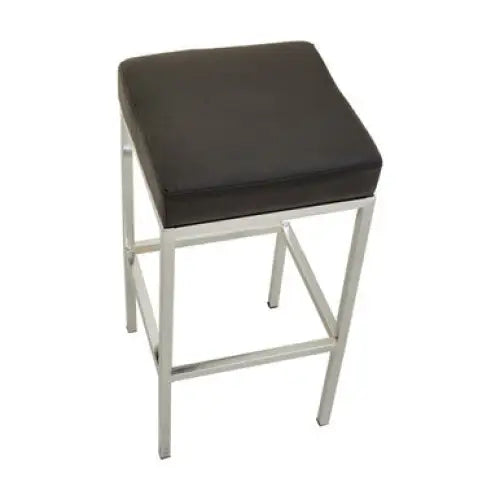 Baina Black And Chrome Finish Bar Stool