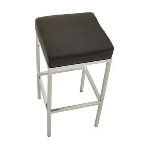 Baina Black And Chrome Finish Bar Stool