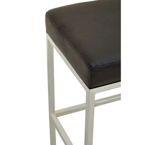 Baina Black And Chrome Finish Bar Stool