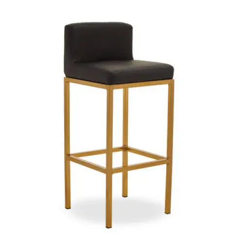 Baina Black And Gold Finish Bar Chair - Bar Stool