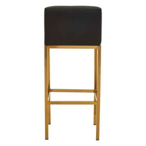 Baina Black And Gold Finish Bar Chair - Bar Stool