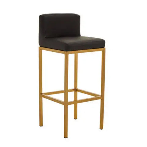 Baina Black And Gold Finish Bar Chair - Bar Stool