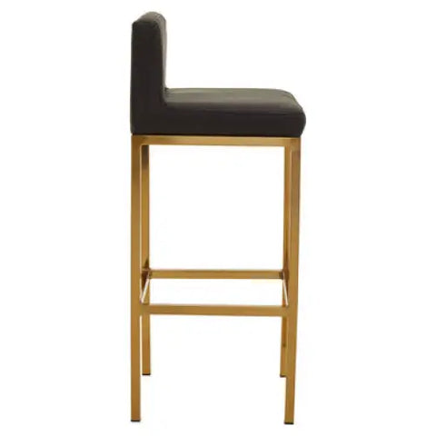 Baina Black And Gold Finish Bar Chair - Bar Stool