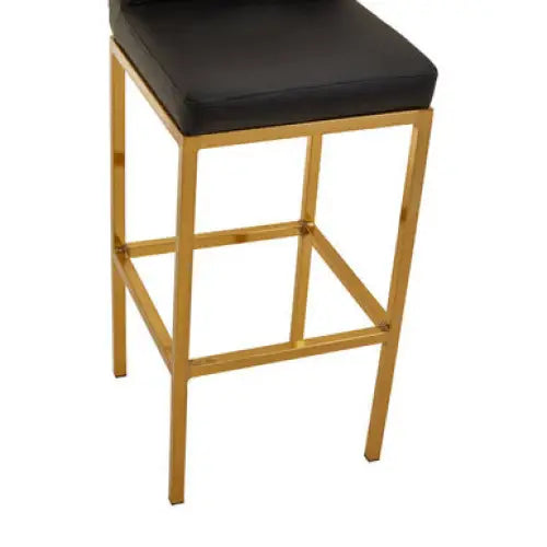 Baina Black And Gold Finish Bar Chair - Bar Stool