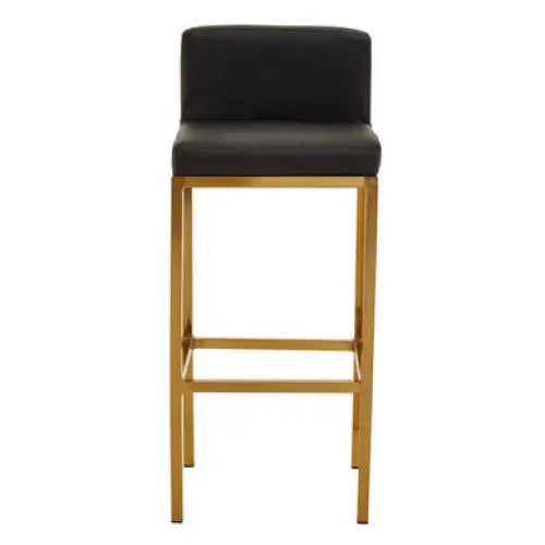 Baina Black And Gold Finish Bar Chair - Bar Stool