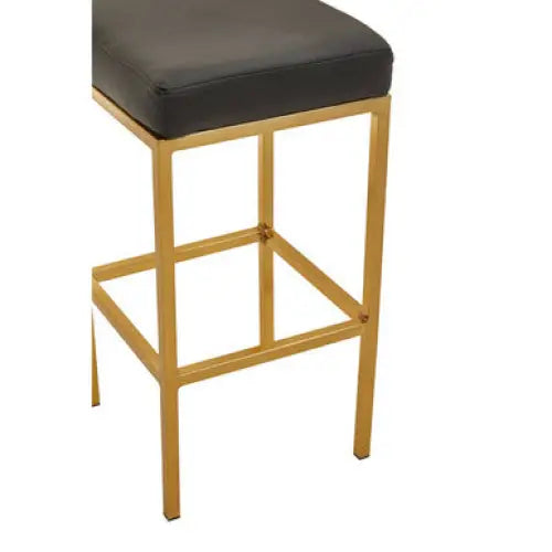 Baina Black And Gold Finish Bar Stool