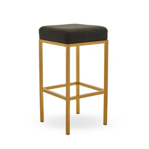 Baina Black And Gold Finish Bar Stool