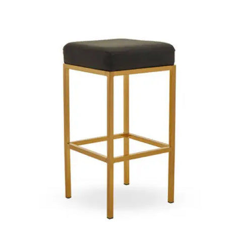 Baina Black And Gold Finish Bar Stool