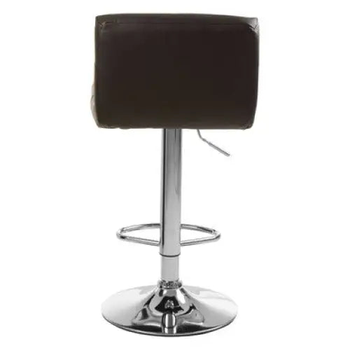 Baina Black Seat Bar Stool With Chrome Base
