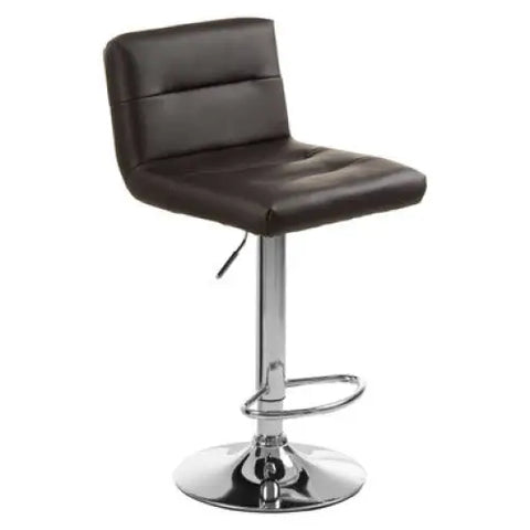 Baina Black Seat Bar Stool With Chrome Base