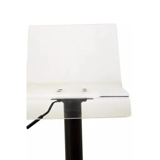 Baina Clear Acrylic Seat Bar Stool With Black Base