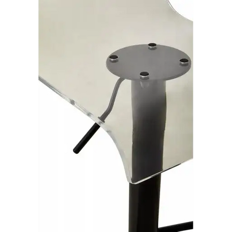 Baina Clear Acrylic Seat Bar Stool With Black Base