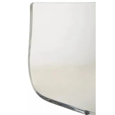 Baina Clear Acrylic Seat Bar Stool With Black Base