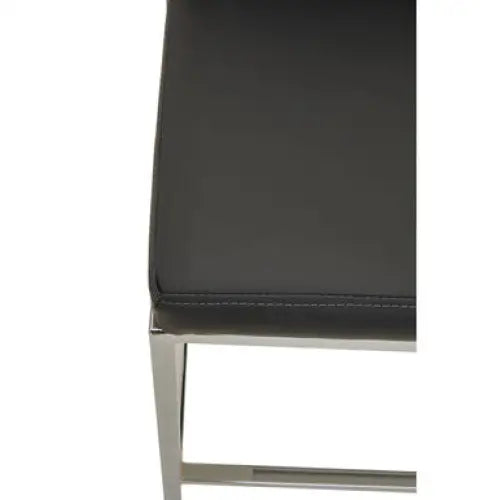 Baina Dark Grey And Chrome Finish Bar Chair - Bar Stool