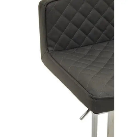 Baina Dark Grey And Chrome Square Base Bar Stool