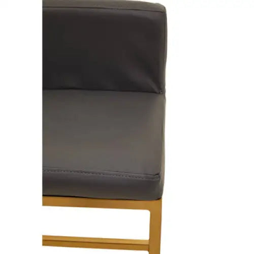 Baina Dark Grey And Gold Finish Bar Chair - Bar Stool