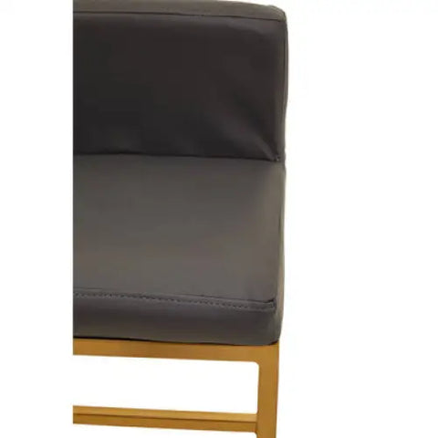 Baina Dark Grey And Gold Finish Bar Chair - Bar Stool