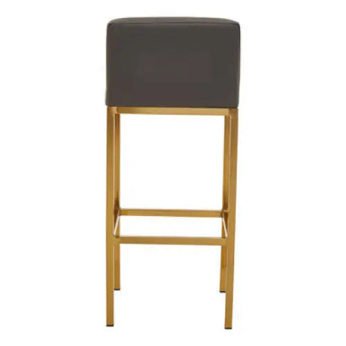 Baina Dark Grey And Gold Finish Bar Chair - Bar Stool