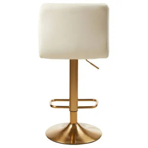 Baina Gold And White Finish Bar Stool