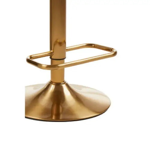 Baina Gold And White Finish Bar Stool