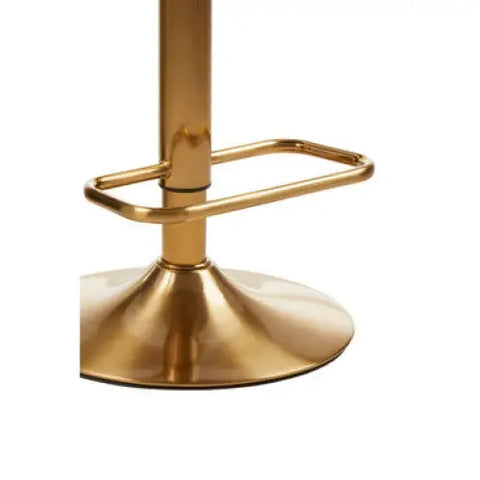Baina Gold And White Finish Bar Stool