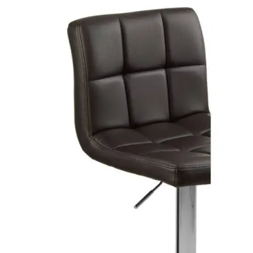 Baina Quilted Bar Stool With Chrome Base