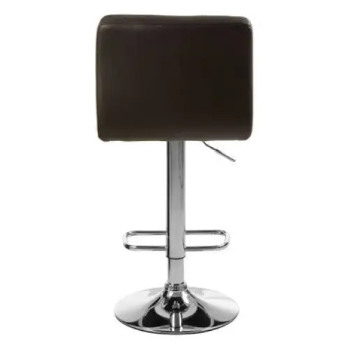 Baina Quilted Bar Stool With Chrome Base