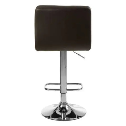 Baina Quilted Bar Stool With Chrome Base