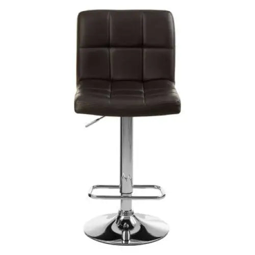 Baina Quilted Bar Stool With Chrome Base