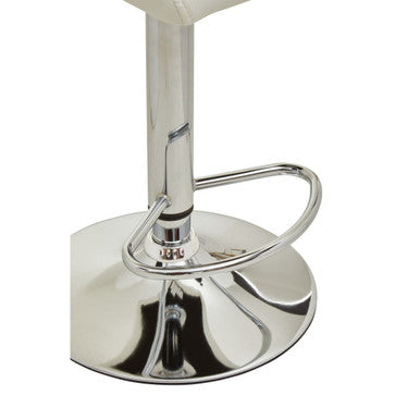 Chrome bar stool baina white with sleek chrome bar frame and round base perfect for modern kitchens