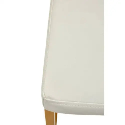 Baina White And Gold Finish Bar Chair - Bar Stool
