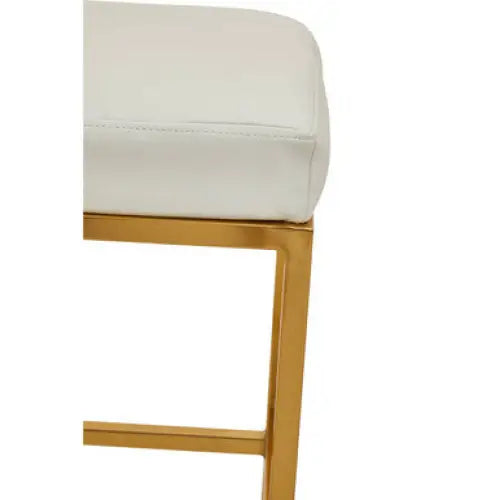 Baina White And Gold Finish Bar Stool