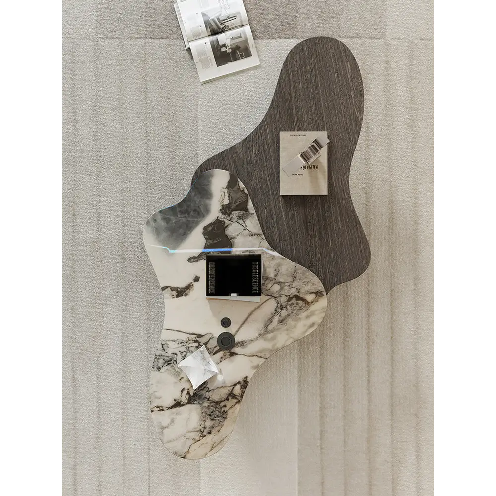 Baines Coffee Table Set Marble