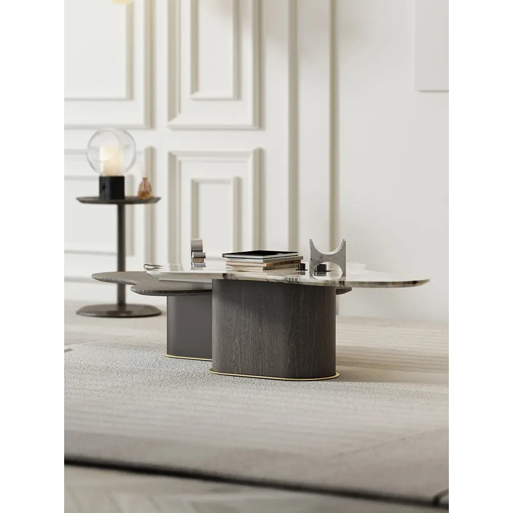 Baines Coffee Table Set Marble