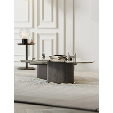 Baines Coffee Table Set Marble