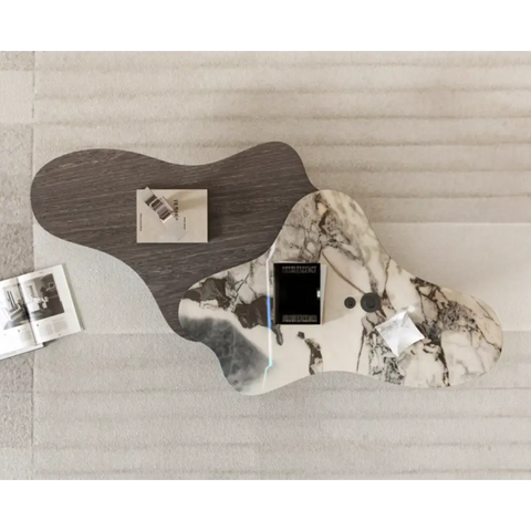 Baines Coffee Table Set Marble