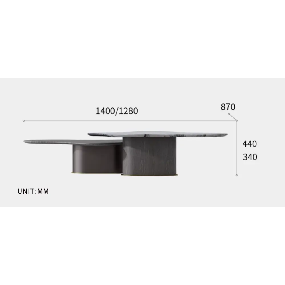 Baines Coffee Table Set Marble