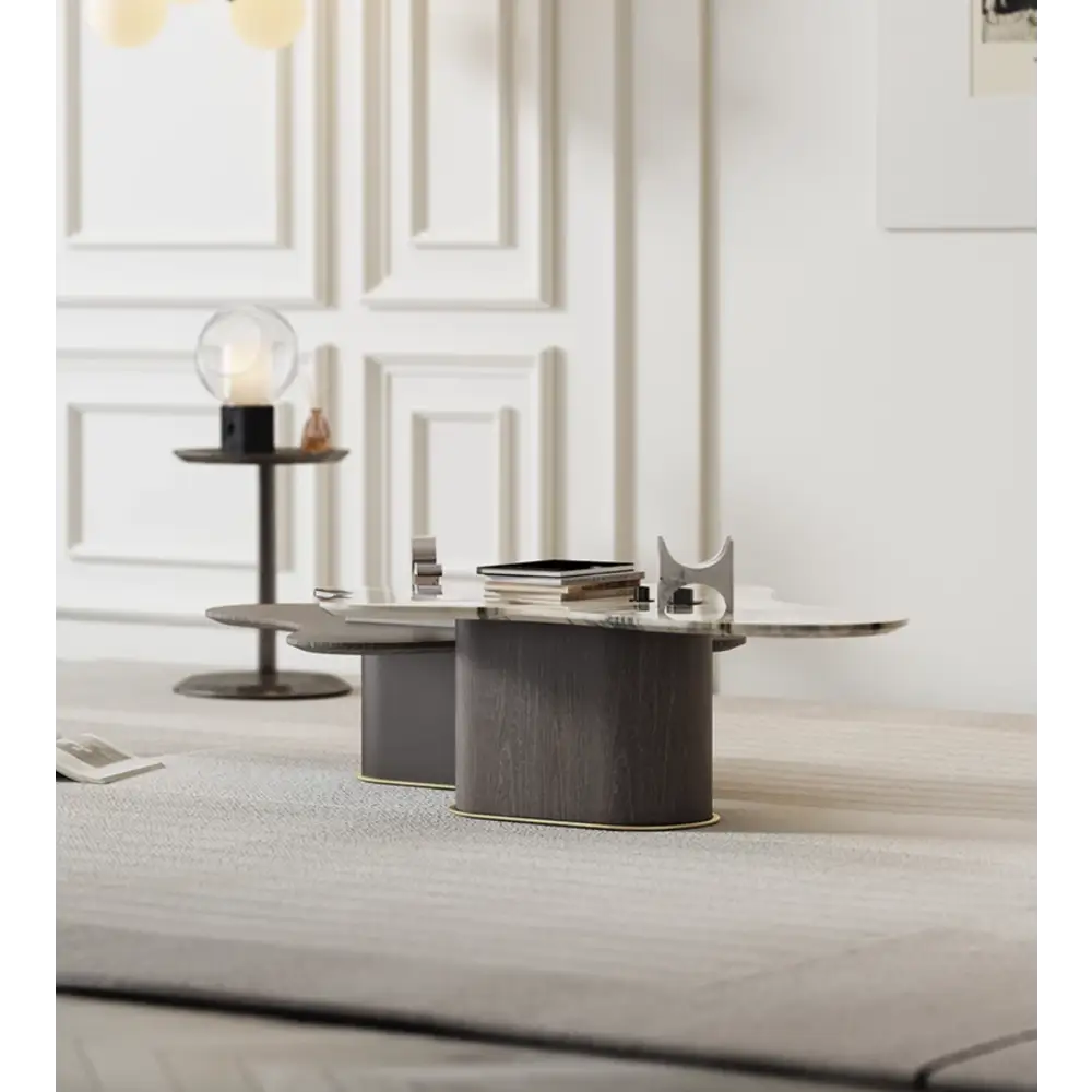 Baines Coffee Table Set Marble