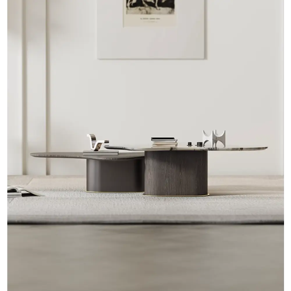 Baines Coffee Table Set Marble