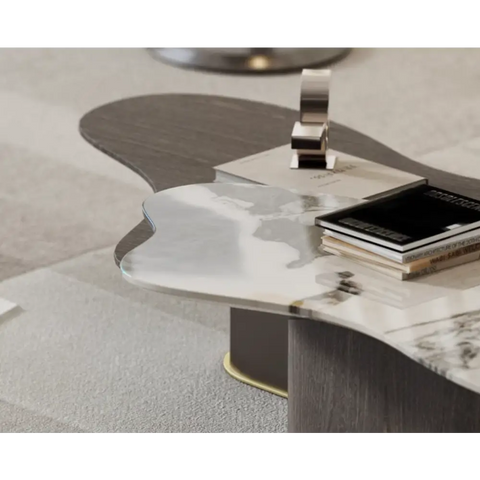 Baines Coffee Table Set Marble