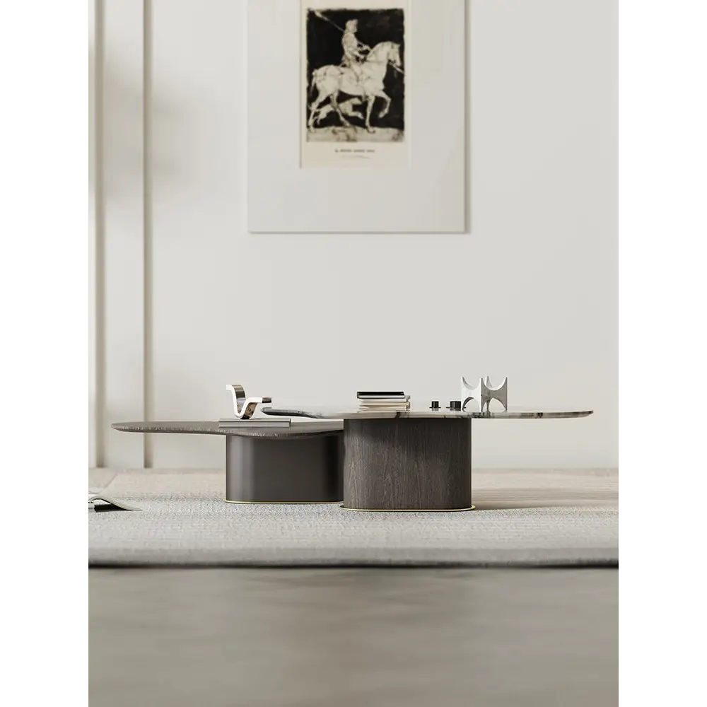 Baines Coffee Table Set Marble