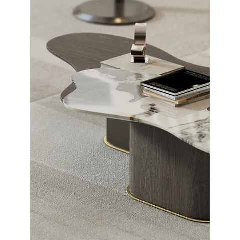 Baines Coffee Table Set Marble