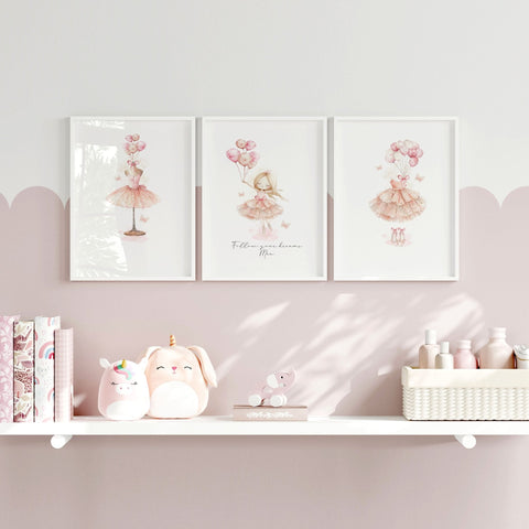 Ballerina Artwork | Set of 3 wall art prints