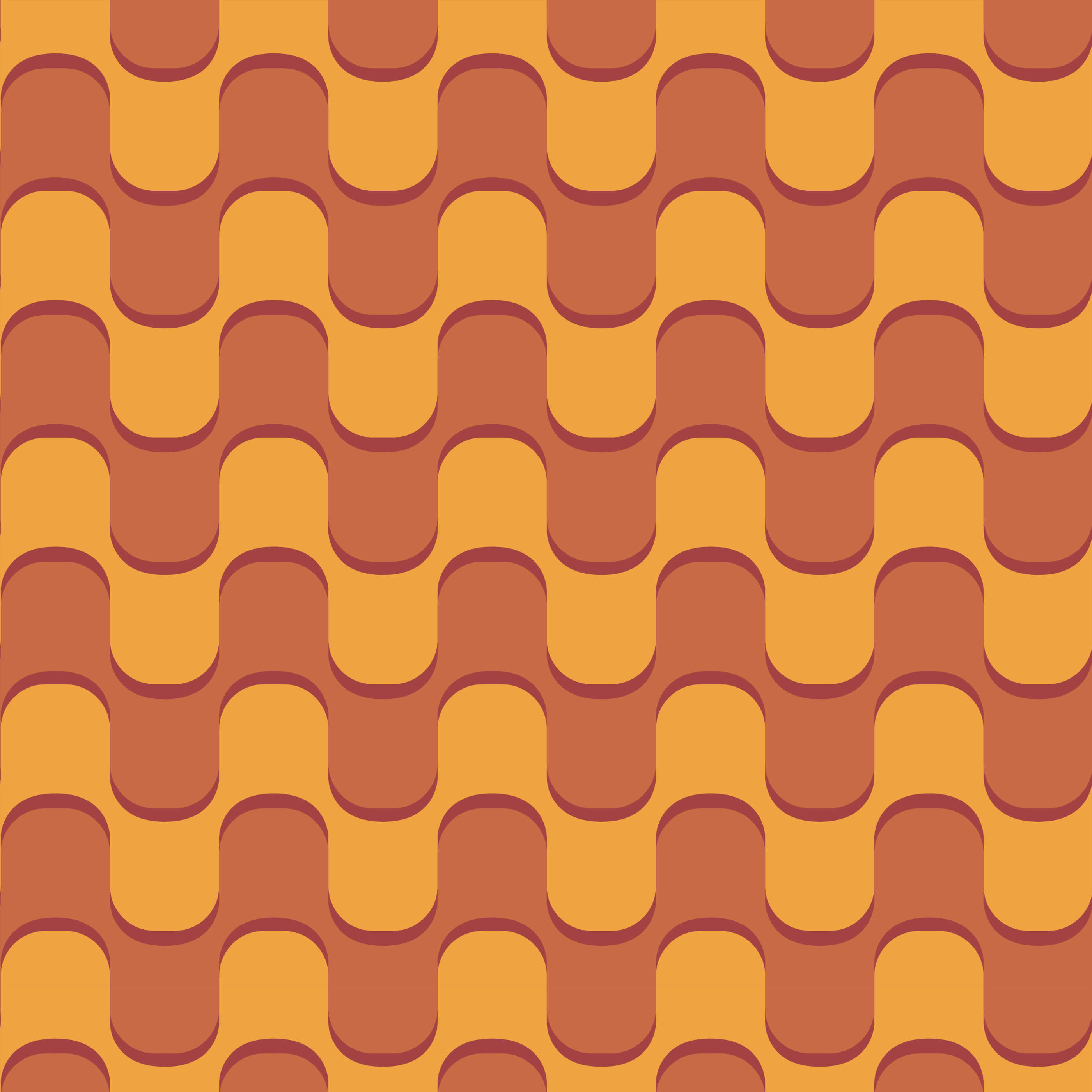 Ballinger tile featuring a wavy pattern in orange and rust colors perfect for stylish flooring or walls