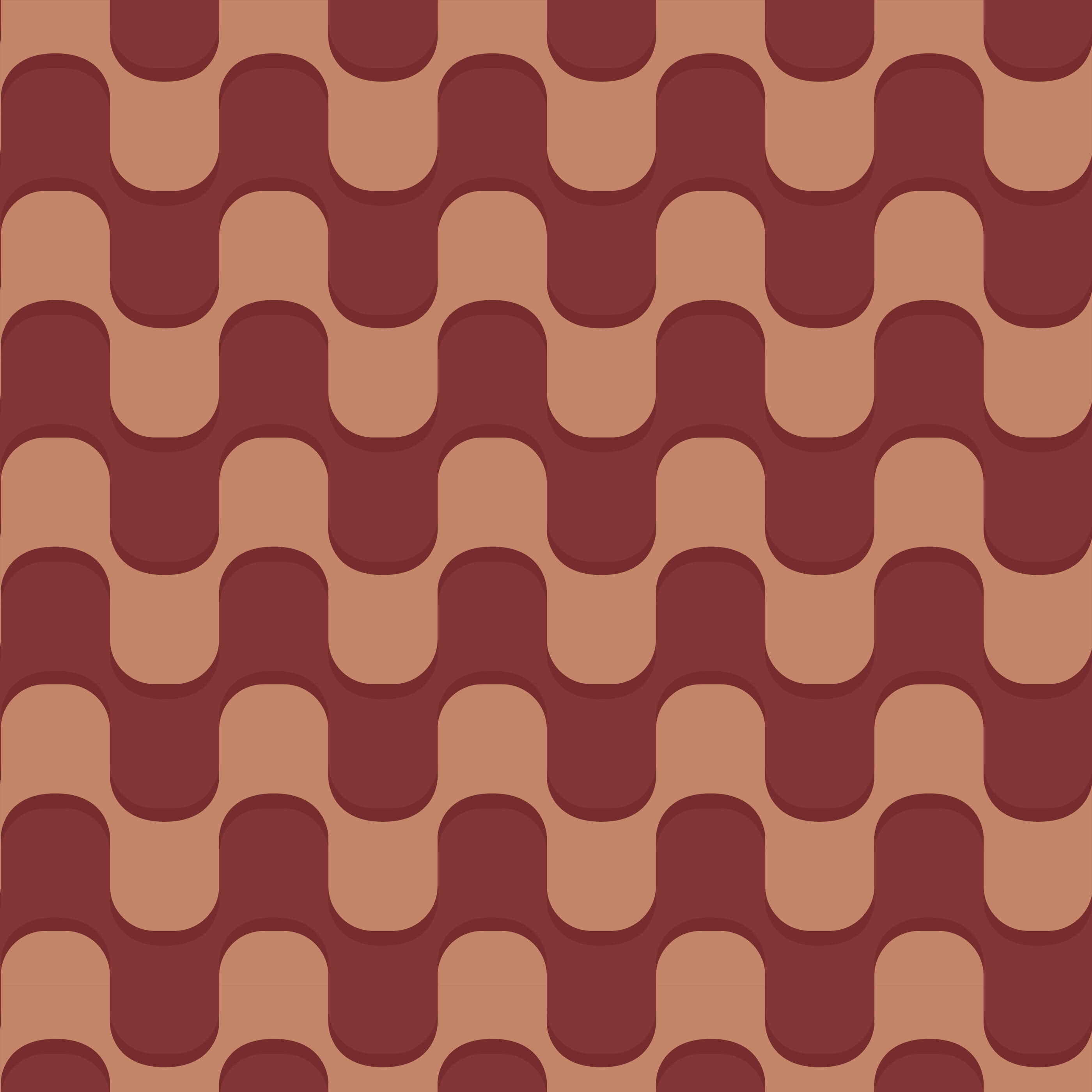 Ballinger showing a repeating wavy pattern of rounded rectangles in deep maroon and muted terracotta colors
